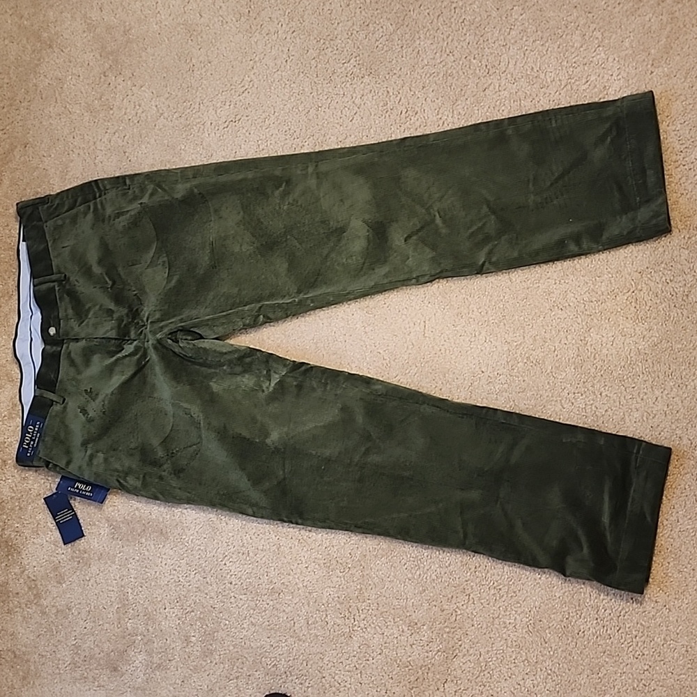 Ralph Lauren dark green corduroy men's pants NWT